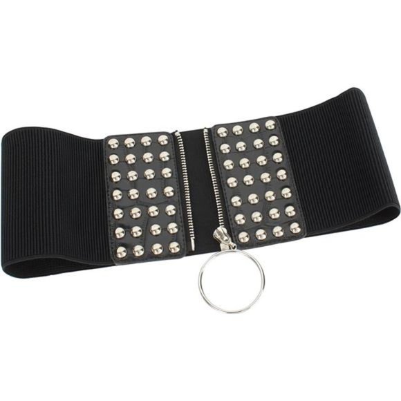 WOMEN'S rivets cinch waist belt, pattern - Picture 5 of 7